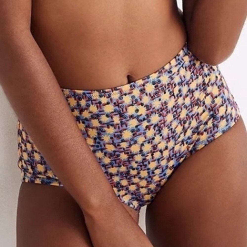 Solid Striped Geo Print Bottom